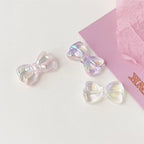 High Transparency Bow Acrylic Beads 16mm 29mm Pastel Rainbow 100pcs 2