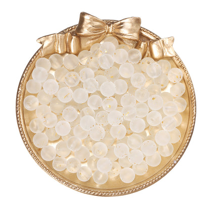 Czech Glass Beads Round 8mm Translucent Metallic Flecks 30pcs 20