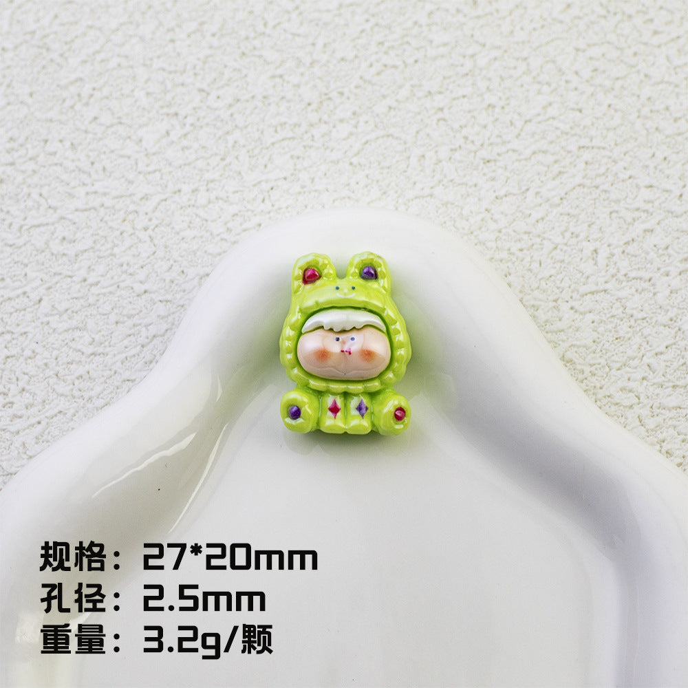 Plating Pop Mart Lilith Resin Beads Glossy Animal Hoodie 10pcs 11