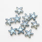 Electroplated Starfish Glass Beads 13-14mm Transparent 30pcs 11