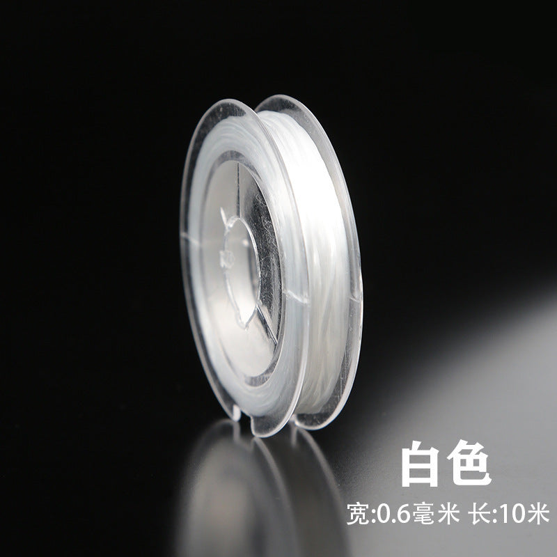 Flat Elastic Spandex Thread 0.6mm Diameter Clear Case 100m 3