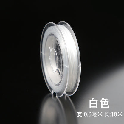 Flat Elastic Spandex Thread 0.6mm Diameter Clear Case 100m 3