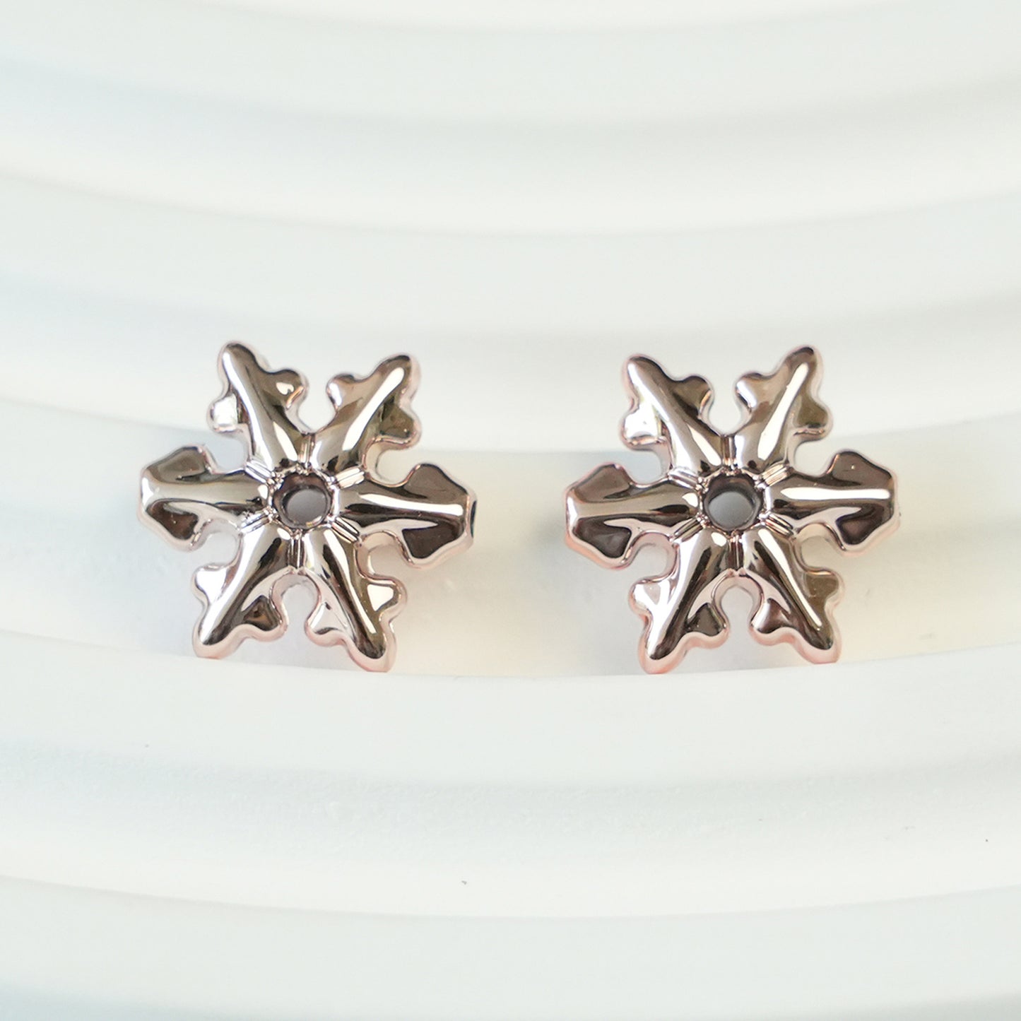 Pentagram Snowflake Acrylic Beads 14mm 21mm Metallic Plated 100pcs 20