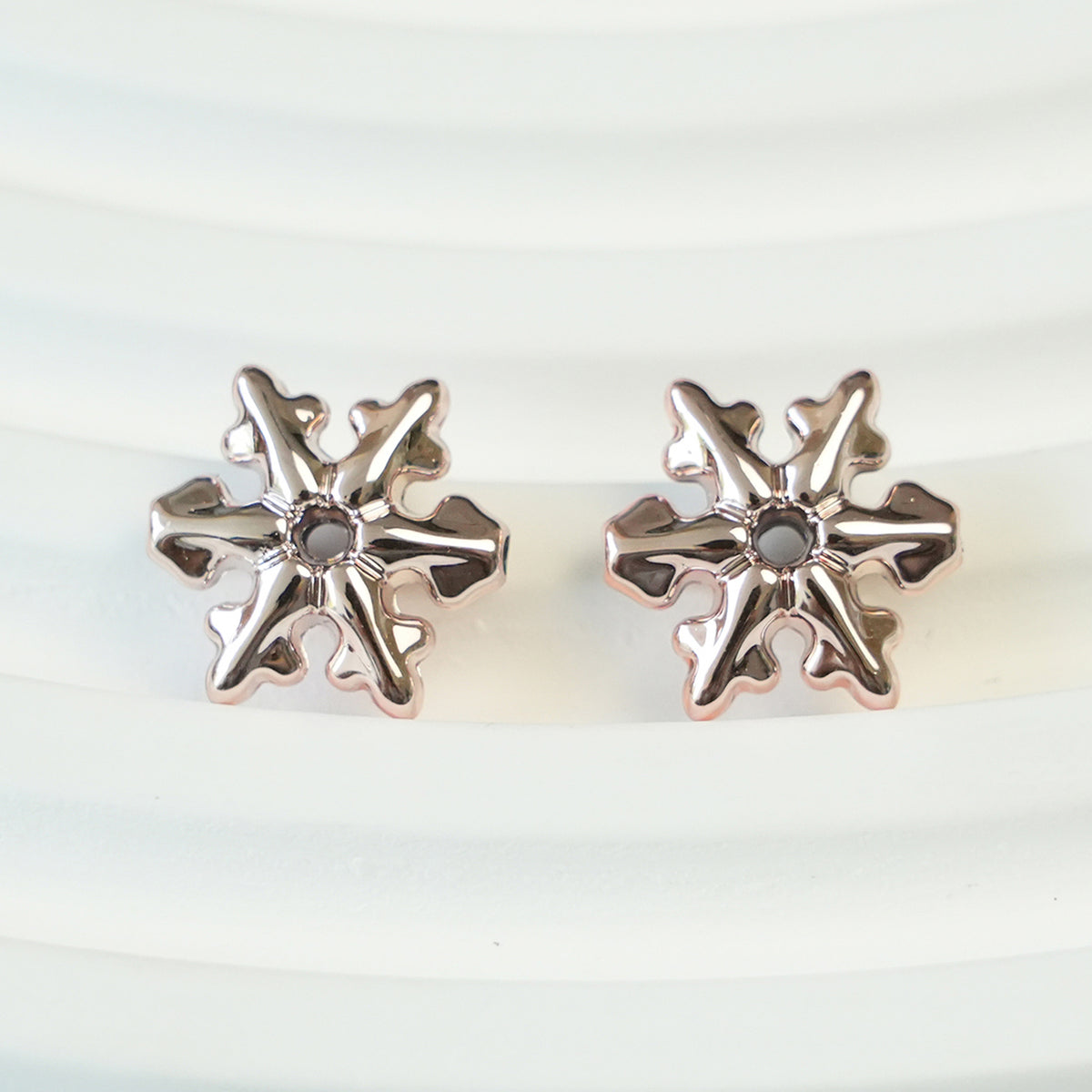 Pentagram Snowflake Acrylic Beads 14mm 21mm Metallic Plated 100pcs 20