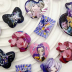 Mixed Shape Acrylic Beads Demon Hunters Printed Bold Colors 50pcs 2