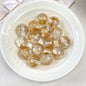 Clear Gild Tinsel Resin Beads 16mm Round Multicolor 50pcs 7