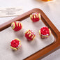 Hand Painted Heart and Flower Acrylic Beads 18-20mm Pastel Enamel 10pcs 15