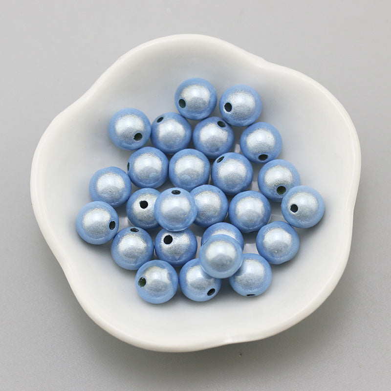 Glossy Metallic Round Acrylic Beads 10mm Colorful Assorted 50pcs 12