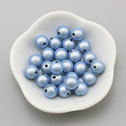 Glossy Metallic Round Acrylic Beads 10mm Colorful Assorted 50pcs 12