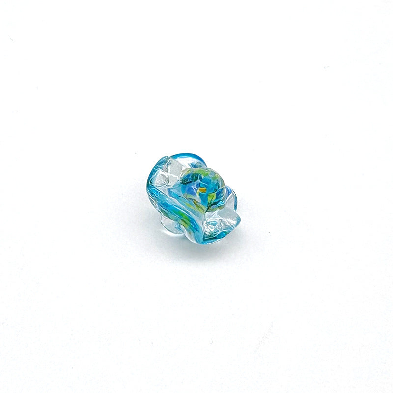 Lampwork Glass Beads Mushroom 15mm Hand Painted Colorful 10pcs 18