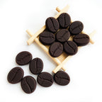 Silicone Focal Beads Coffee Beans Brown Matte Texture 20pcs 5