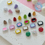 Cupcake and TV Metal Beads Painted Colorful Alloy 20pcs 3
