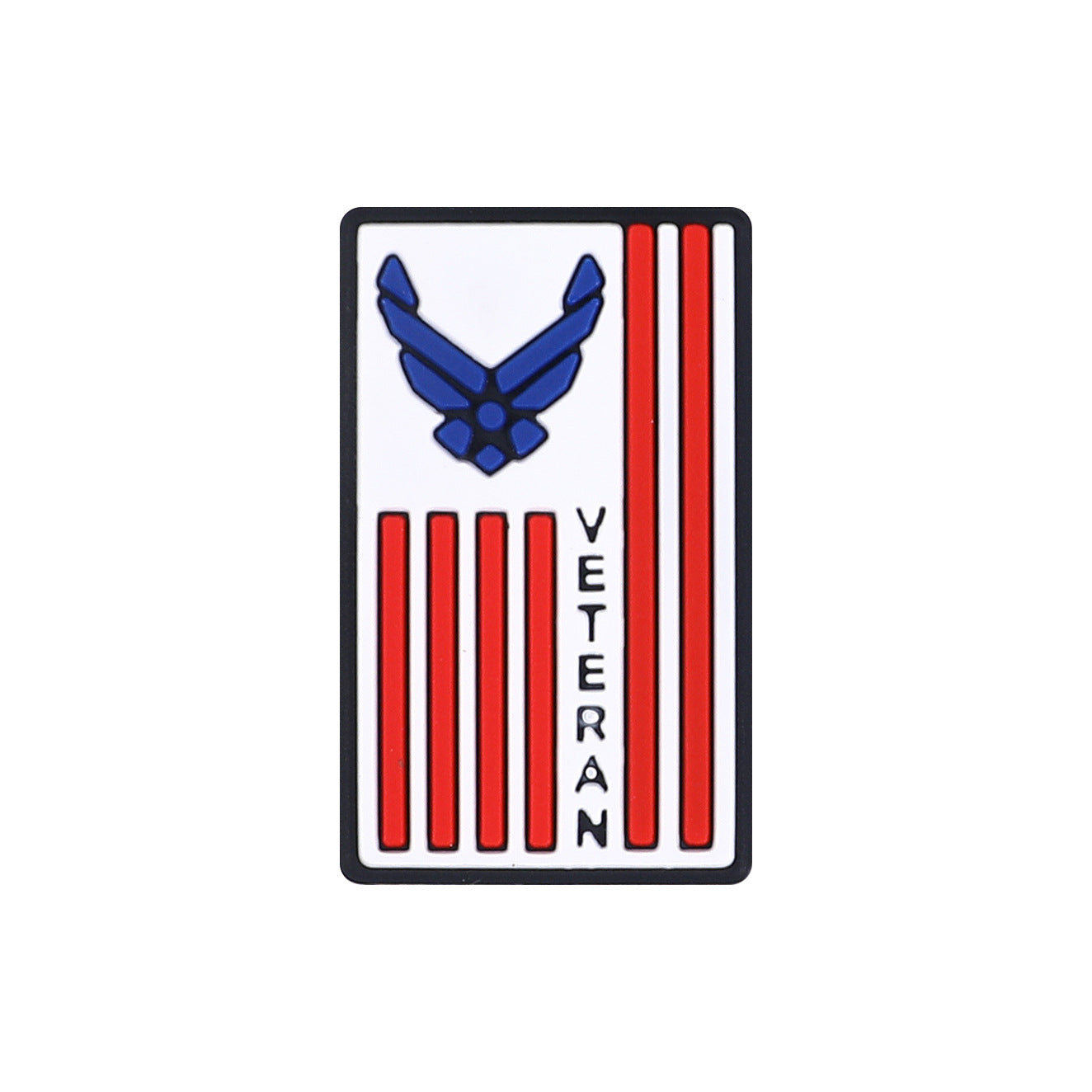 Silicone Focal Beads Careers American Flag Veteran Emblem 20pcs 7