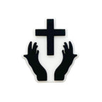 Silicone Focal Beads Pacifier Chain Open Hands Cross Design 20pcs 4