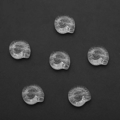 Electroplated Flat Spiral Shell Glass Beads 12mm Iridescent 30pcs 14