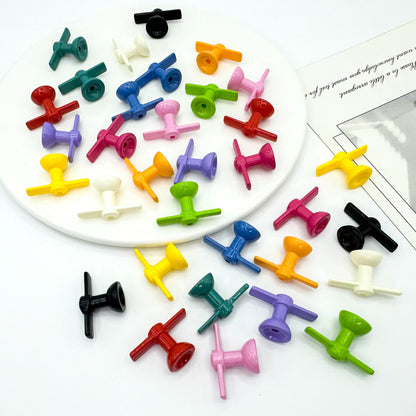 Painted Bamboo Dragonfly Acrylic Beads 16mm x 26mm Glossy 10pcs 2