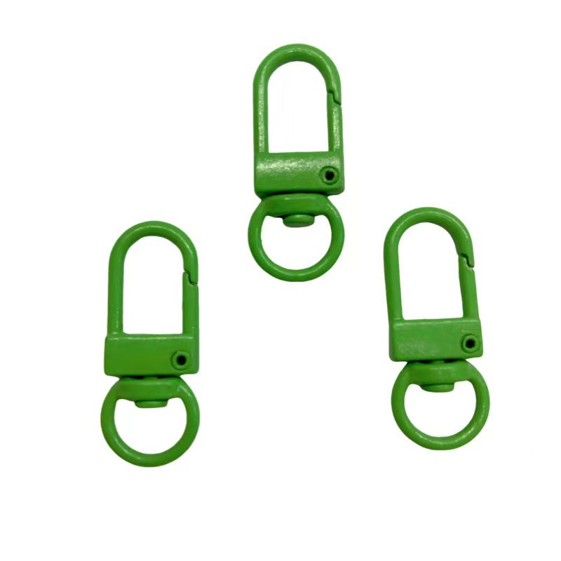 Colorful Zinc Alloy Keychain Hooks 33mm Baking Painted 50pcs 9