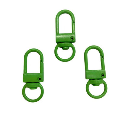 Colorful Zinc Alloy Keychain Hooks 33mm Baking Painted 50pcs 9