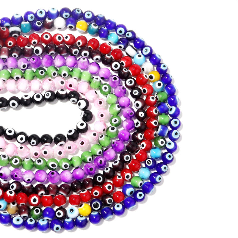 Lampwork Millefiori Evil Eye Glass Beads 4mm Antique Style 90pcs