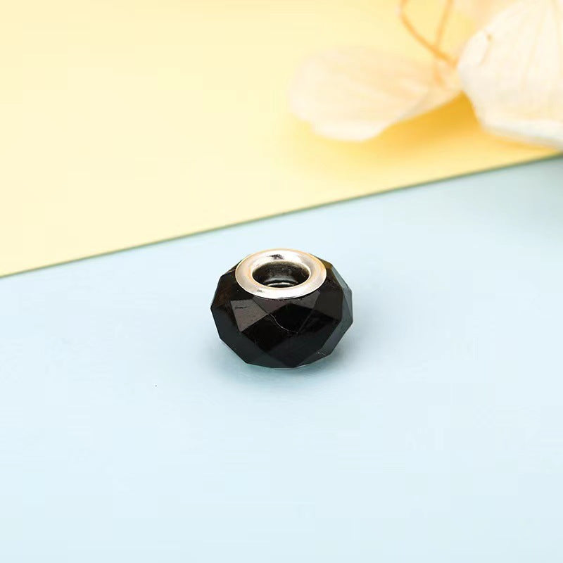 Acrylic Facet Spacer Beads 14mm Large Hole 100pcs 24