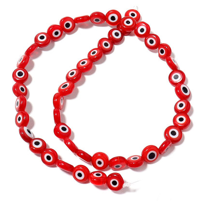 Flat Millefiori Evil Eye Lampwork Seed Glass Beads 4mm 90pcs 19