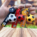 Acrylic World Cup Football Keychain Mini Soccer Ball Colorful Design