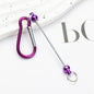 Beadable Carabiner Keychain Metal Shiny Frame Colorful Options 13