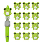 Silicone 3D Focal Beads Frog Smiling Front Facing 20pcs