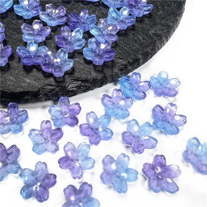 Czech Glass Beads Cherry Blossom 10mm Iridescent Pastel 50pcs 23