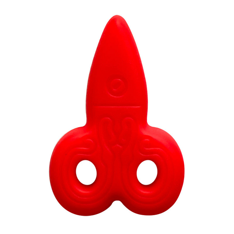 Silicone Focal Beads Creative Scissors Embossed Details Color Mix 20pcs 6