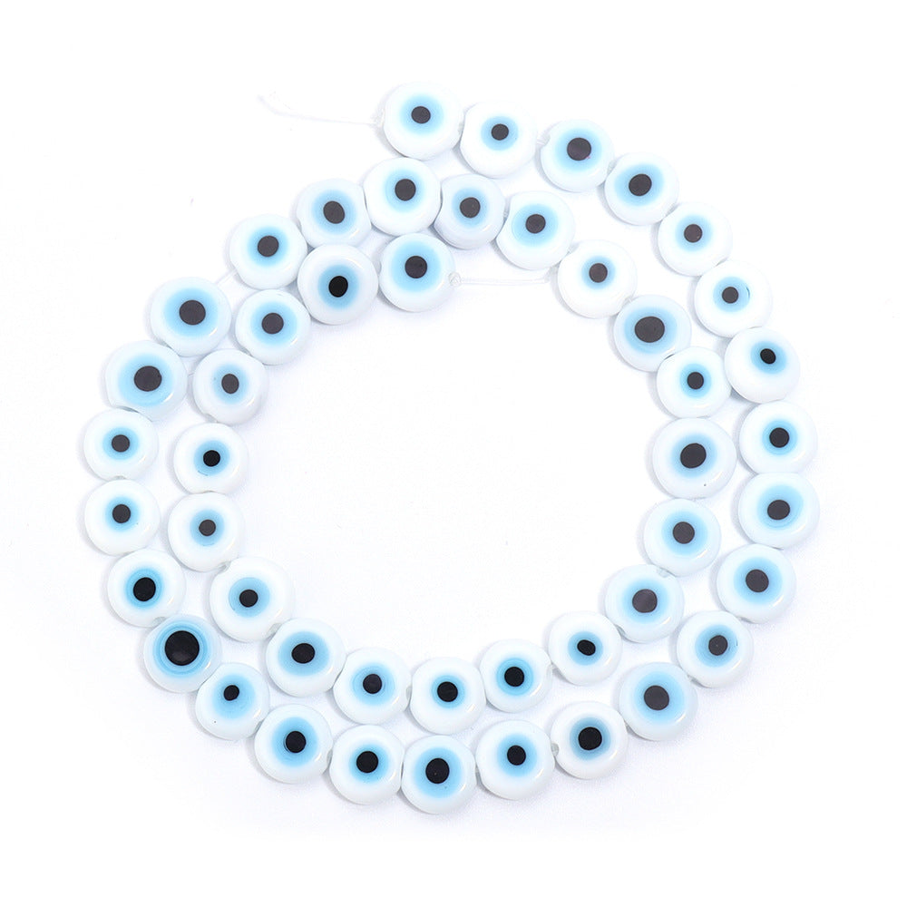 Flat Millefiori Evil Eye Lampwork Seed Glass Beads 4mm 90pcs 23