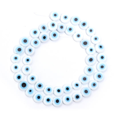 Flat Millefiori Evil Eye Lampwork Seed Glass Beads 4mm 90pcs 23