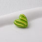 Wavy Stripe Heart Acrylic Beads 19mm Colorful Mixed 20pcs 14