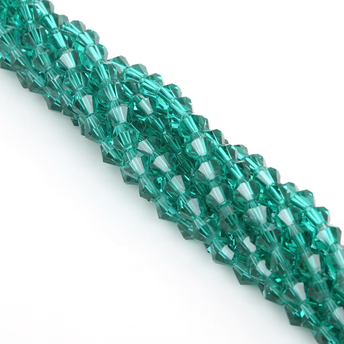 Electroplated Faceted Glass Beads 6mm Transparent Mixed Colors 45pcs 25