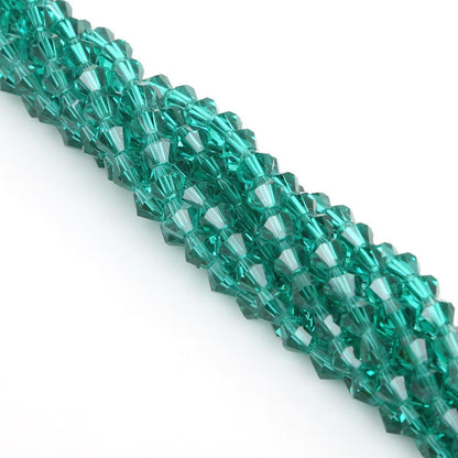 Electroplated Faceted Glass Beads 6mm Transparent Mixed Colors 45pcs 25