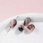 Irregular Hollow Water Drop Blown Glass Beads 22/29mm 4pcs 8