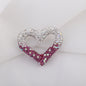 Shimmer Hollow Heart Frame Polymer Clay Rhinestone Beads 32mm 6pcs 10