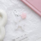 Acrylic Balloon Dog Keychain with Pentagram Star Charm Lilac 9