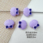 Shell and Mermaid Tail Metal Beads 14mm Glossy Pastel Painted Alloy 10pcs 10