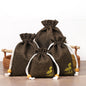 Cotton Linen Drawstring Bags Colorful Lotus Print 8x10-12x15cm 2pcs 16