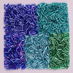 Plating Metallic Color Twisted Bugle Glass Beads 6mm 2500pcs 3