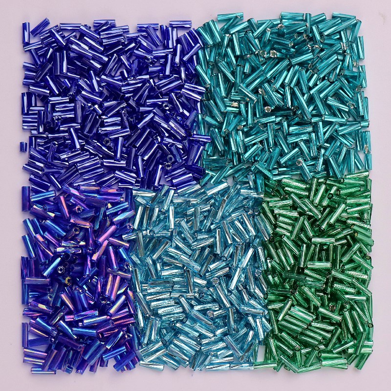 Plating Metallic Color Twisted Bugle Glass Beads 6mm 2500pcs 3