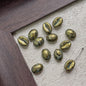 Vintage Czech Coffee Bean Lampwork Glass Beads 8x11mm 10pcs 14