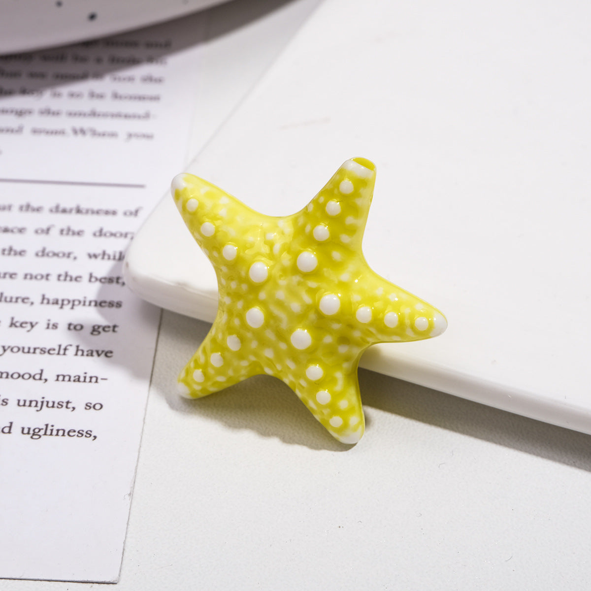 Gradient Starfish Acrylic Beads 21/38mm Two-Color Textured 10pcs 8