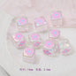 Clear Square Acrylic Beads 14mm Sanrio Cartoon Designs 10pcs 12