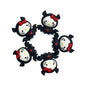 Silicone 3D Focal Beads Christmas Cartoon Animals Grinch Faces with Pink Bows 20Pcs 8