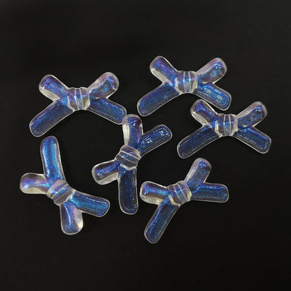 Transparent Aurora Laser Acrylic Beads Iridescent Mixed Shapes 2pcs 14