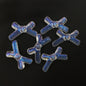 Transparent Aurora Laser Acrylic Beads Iridescent Mixed Shapes 2pcs 14