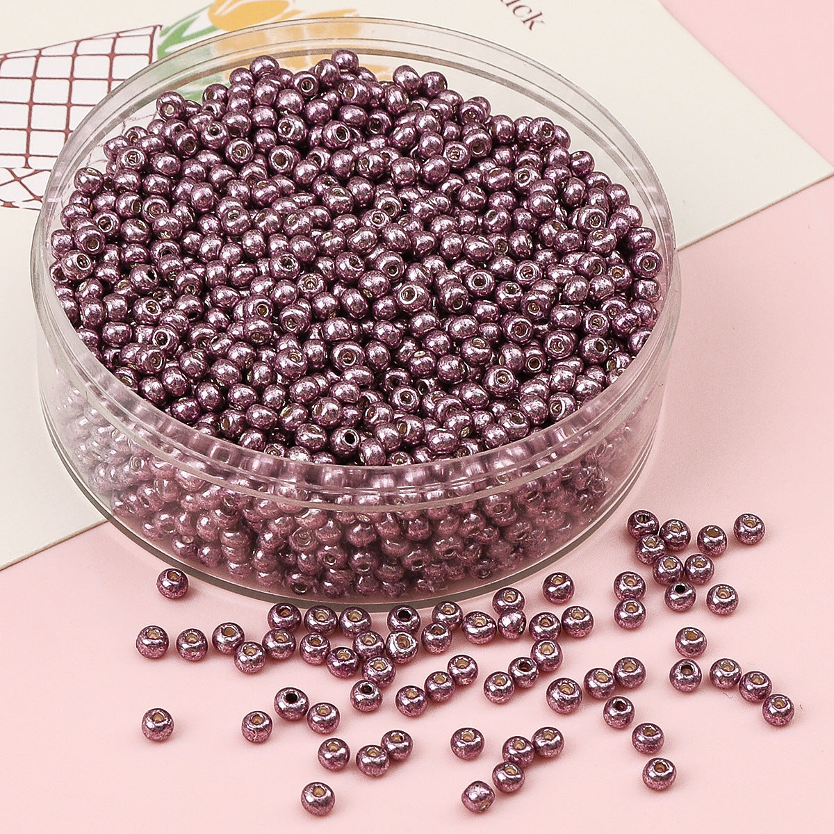 Metallic Seed Glass Beads 2mm Premium Colorful Shimmering 3000pcs 18