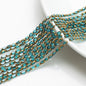 Electroplated Frosted Glass Beads 4mm x 6mm Metallic Edged 96pcs 9